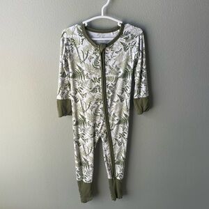 The Sleepy Sloth Sage Garden Zip Jammie’s Bamboo Convertible Romper